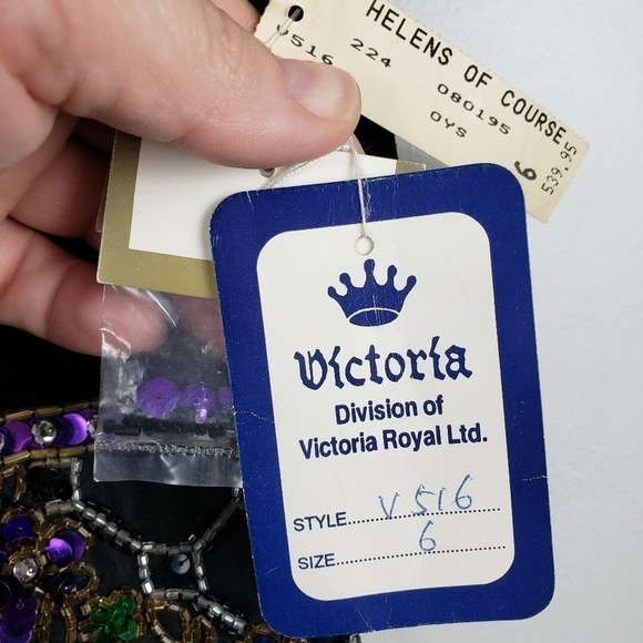 𝅺vintage NWT Victoria Regal cocktail dress Sz 6 - Picture 2 of 6